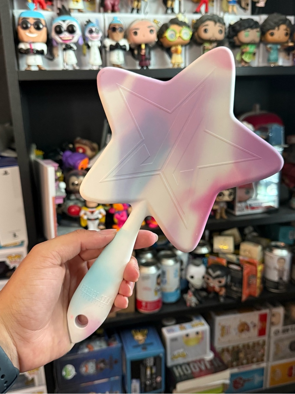 Jeffree Star Cosmetics Star-Shaped Hand Mirror in Pastel Pink, Purple & Blue
